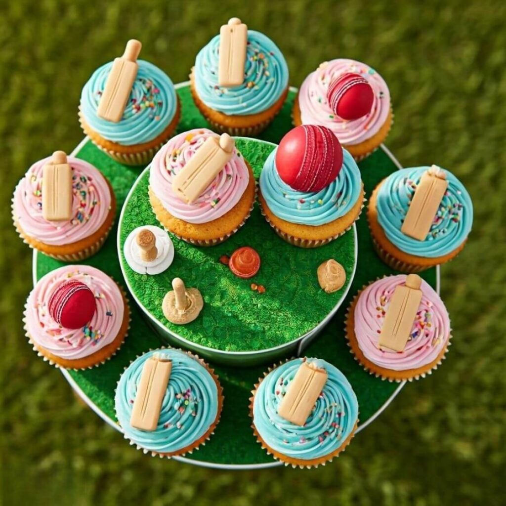 Mini Cricket Cupcakes