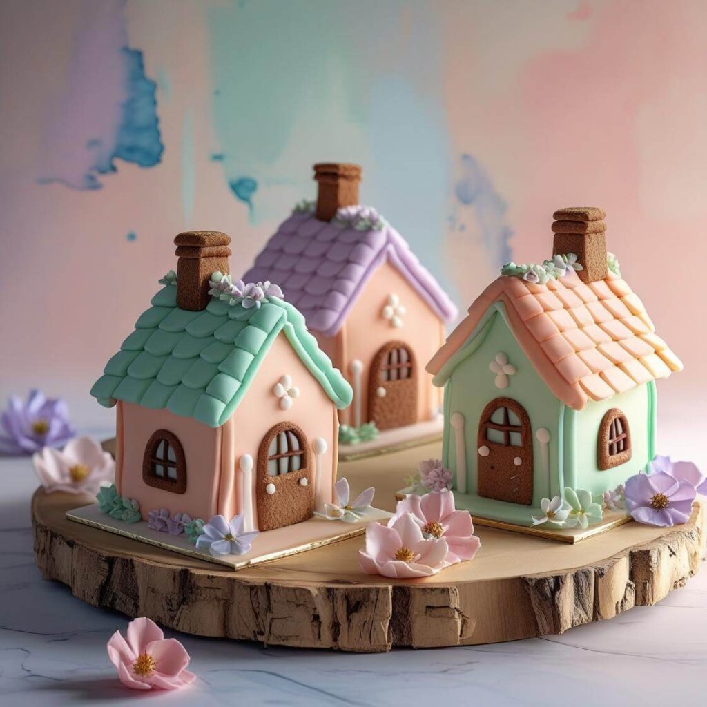 Mini House-Shaped Cakes
