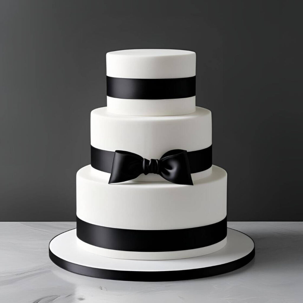 Minimalist Ribbon Cake