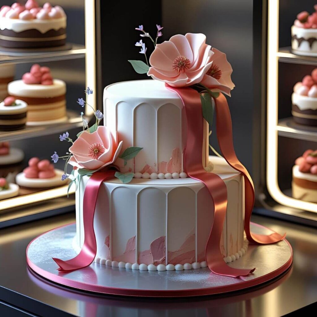 Mixed Media Ribbon Cake