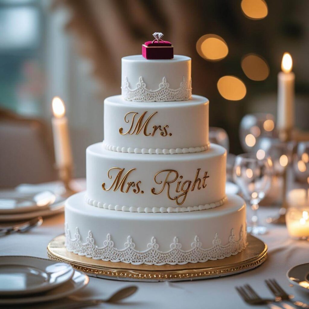 Mrs. Right Proposal Cake