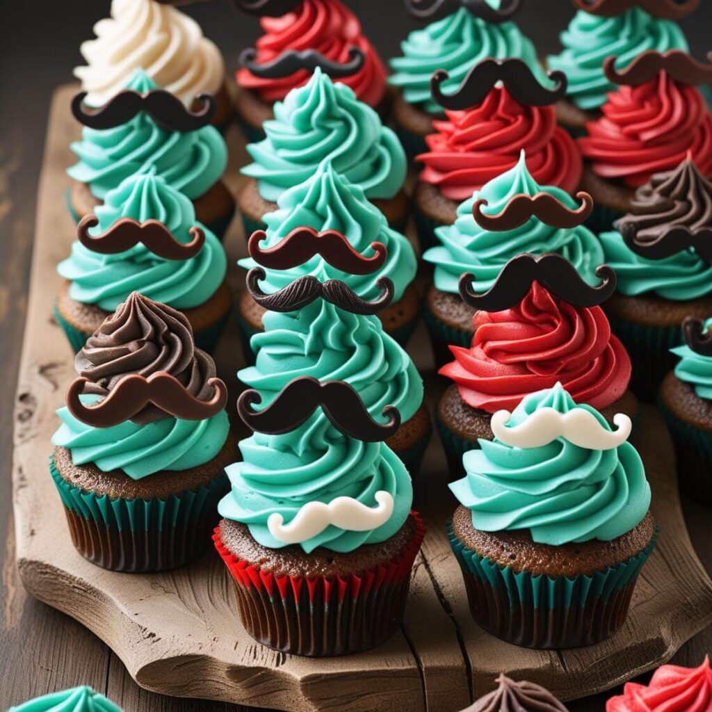 Mustache Cupcake Toppers
