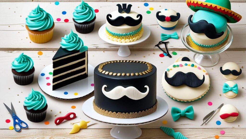 Mustache Theme Cake Design Ideas