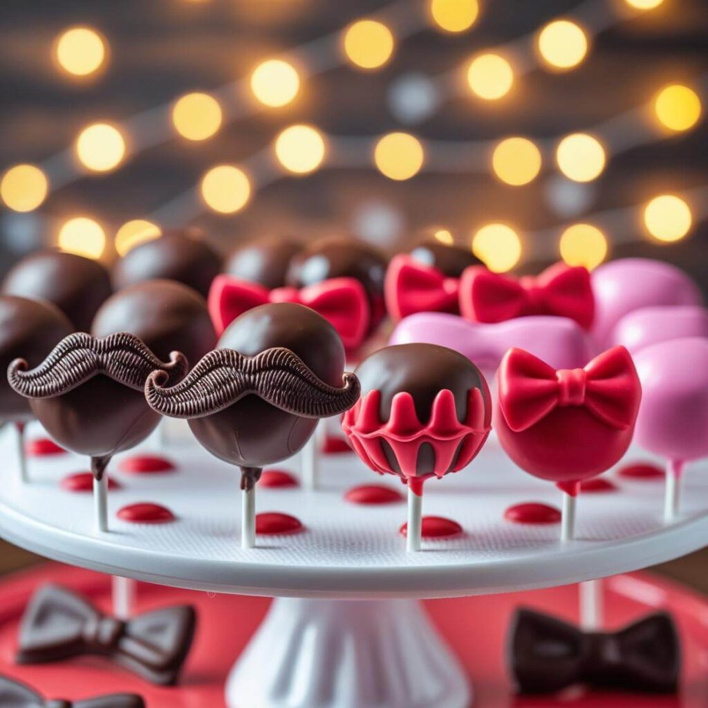 Mustache and Bow Tie Cake Pops