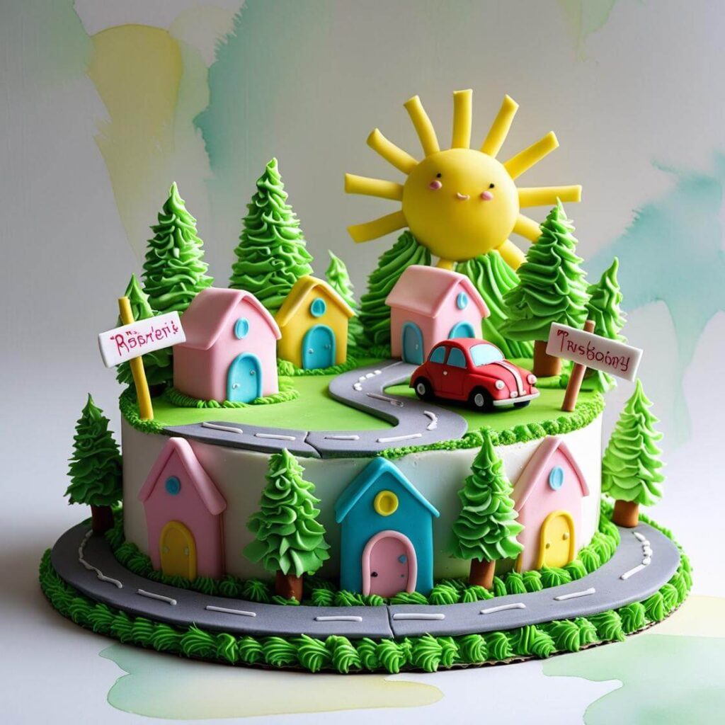 Neighborhood-Themed Cake