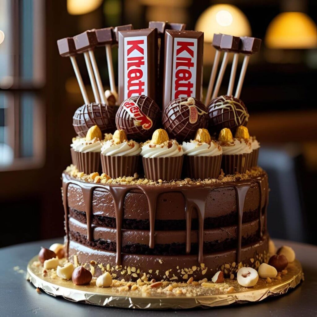 Nutella & KitKat Cake