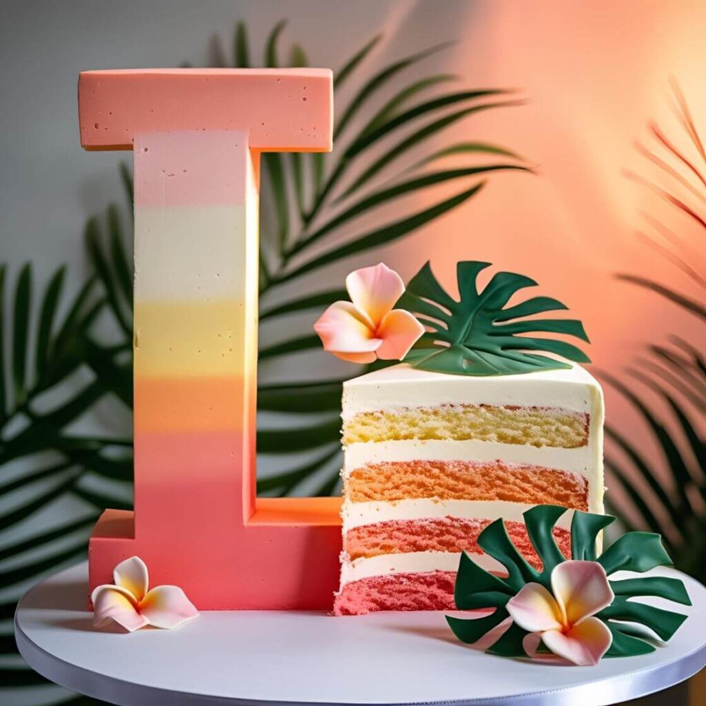 Best 10 Letter Cake Design Ideas to Wow Your Guests! 8 Ombre Letter Cake