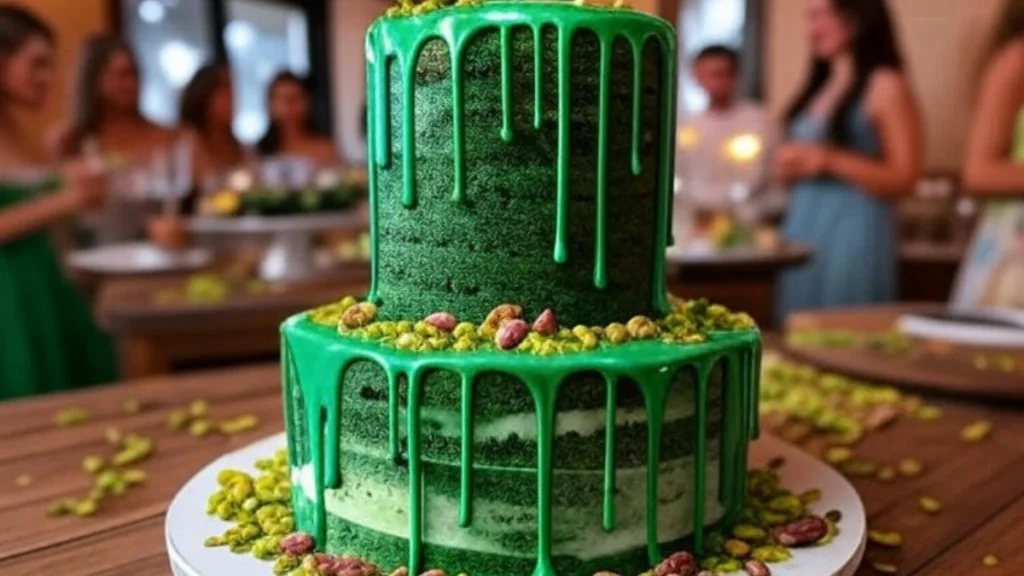 Pistachio-Infused Green Velvet Cake Designs Ideas