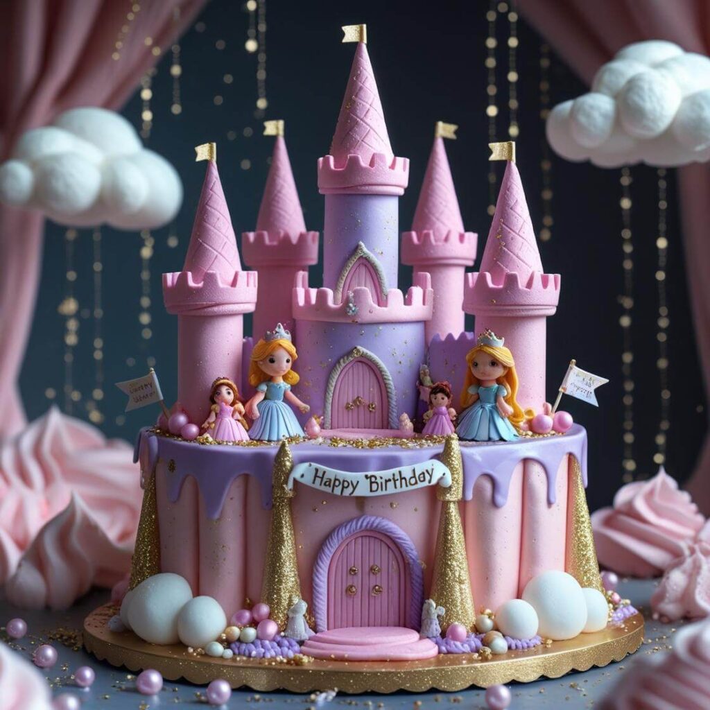 10 Adorable Cake Designs for Your Daughter’s Birthday – She’ll Love #7! 2 Princess Castle Cake