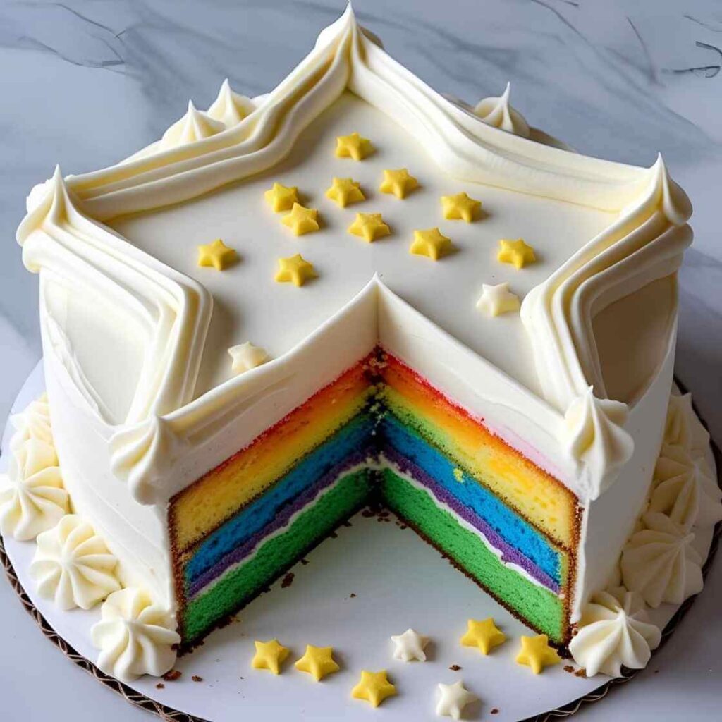 Rainbow Star Cake