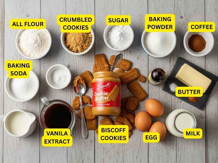 Required Ingredients for Biscoff Coffee Cake Recipe