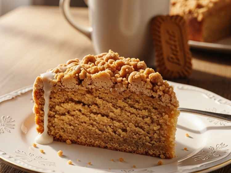 Serving Biscoff Coffee Cake Step