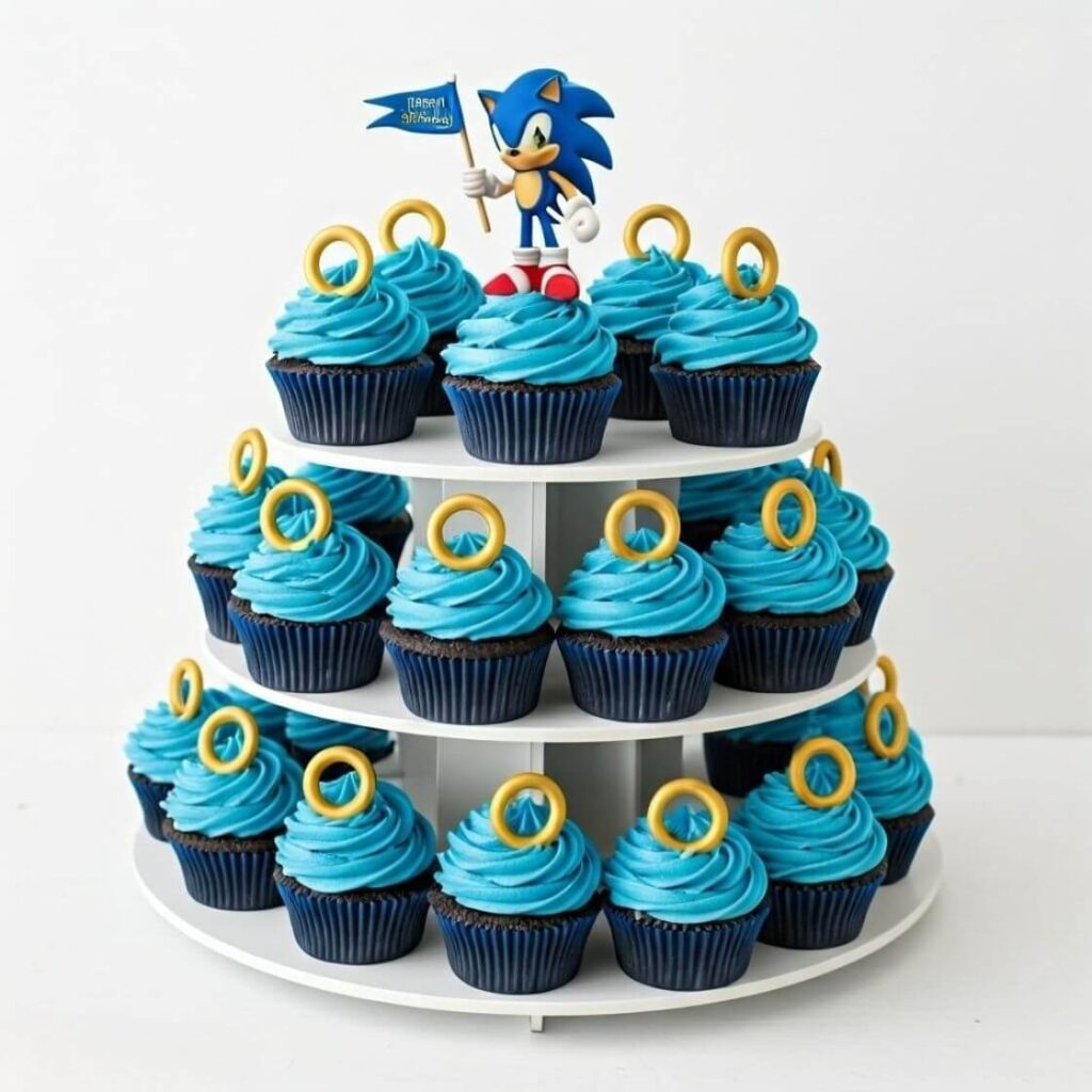 Best 20 Stunning Sonic Cake Design Ideas for the Ultimate Fan 7 Sonic Cupcake Tower