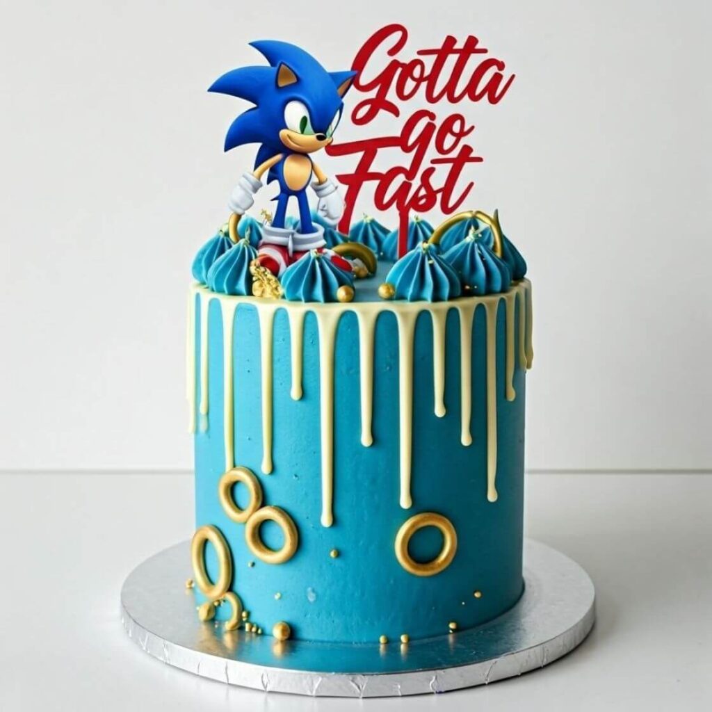 Best 20 Stunning Sonic Cake Design Ideas for the Ultimate Fan 16 Sonic Drip Cake