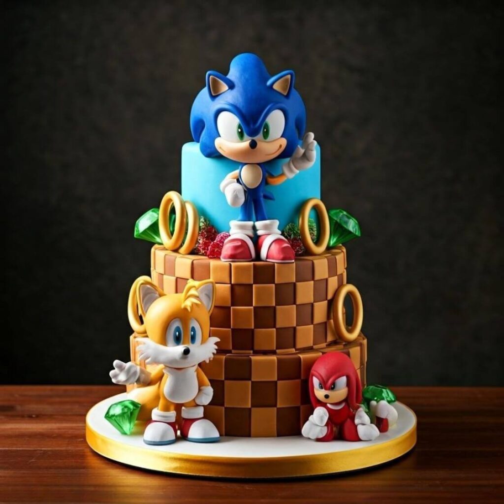 Best 20 Stunning Sonic Cake Design Ideas for the Ultimate Fan 4 Sonic & Friends Tiered Cake