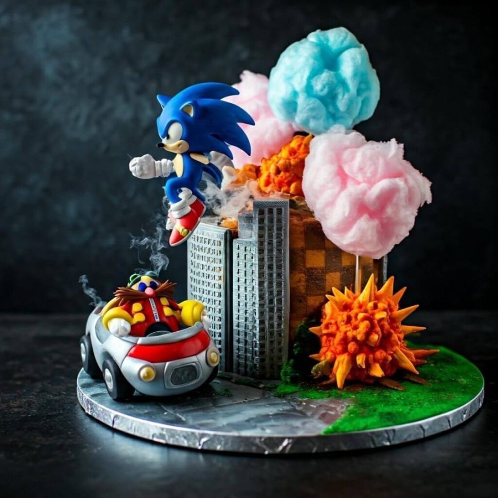 Best 20 Stunning Sonic Cake Design Ideas for the Ultimate Fan 9 Sonic vs. Eggman Cake