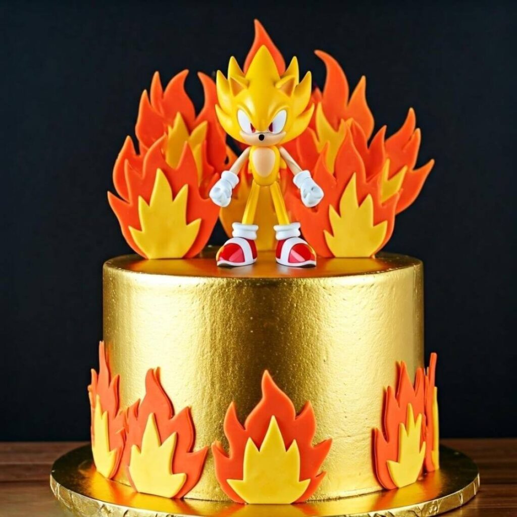 Best 20 Stunning Sonic Cake Design Ideas for the Ultimate Fan 17 Super Sonic Cake