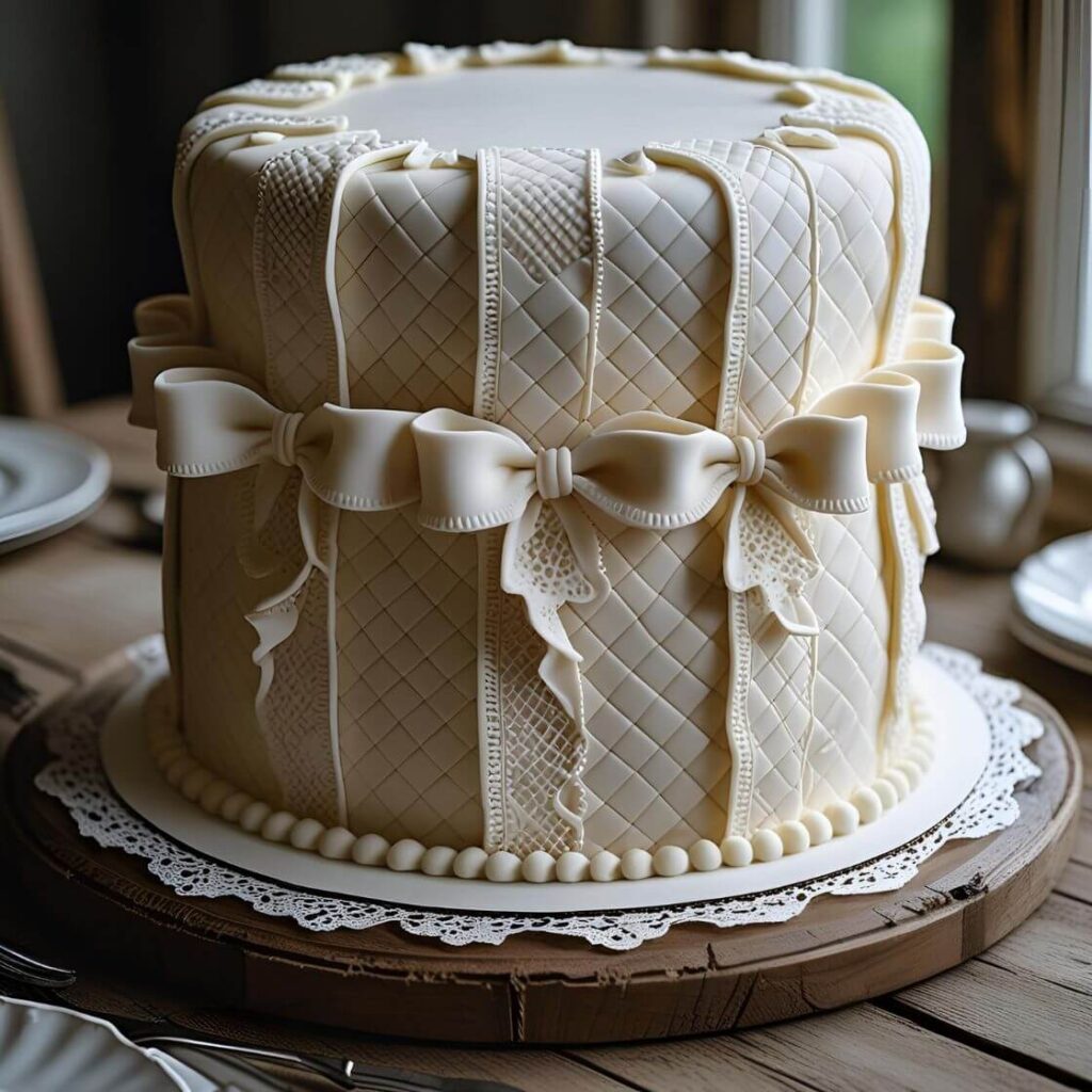Textured Ribbon Cake
