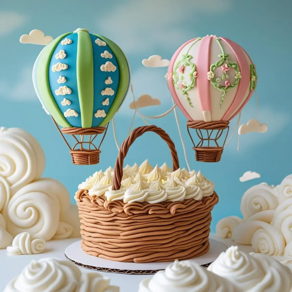 The Hot Air Balloon Basket Cake