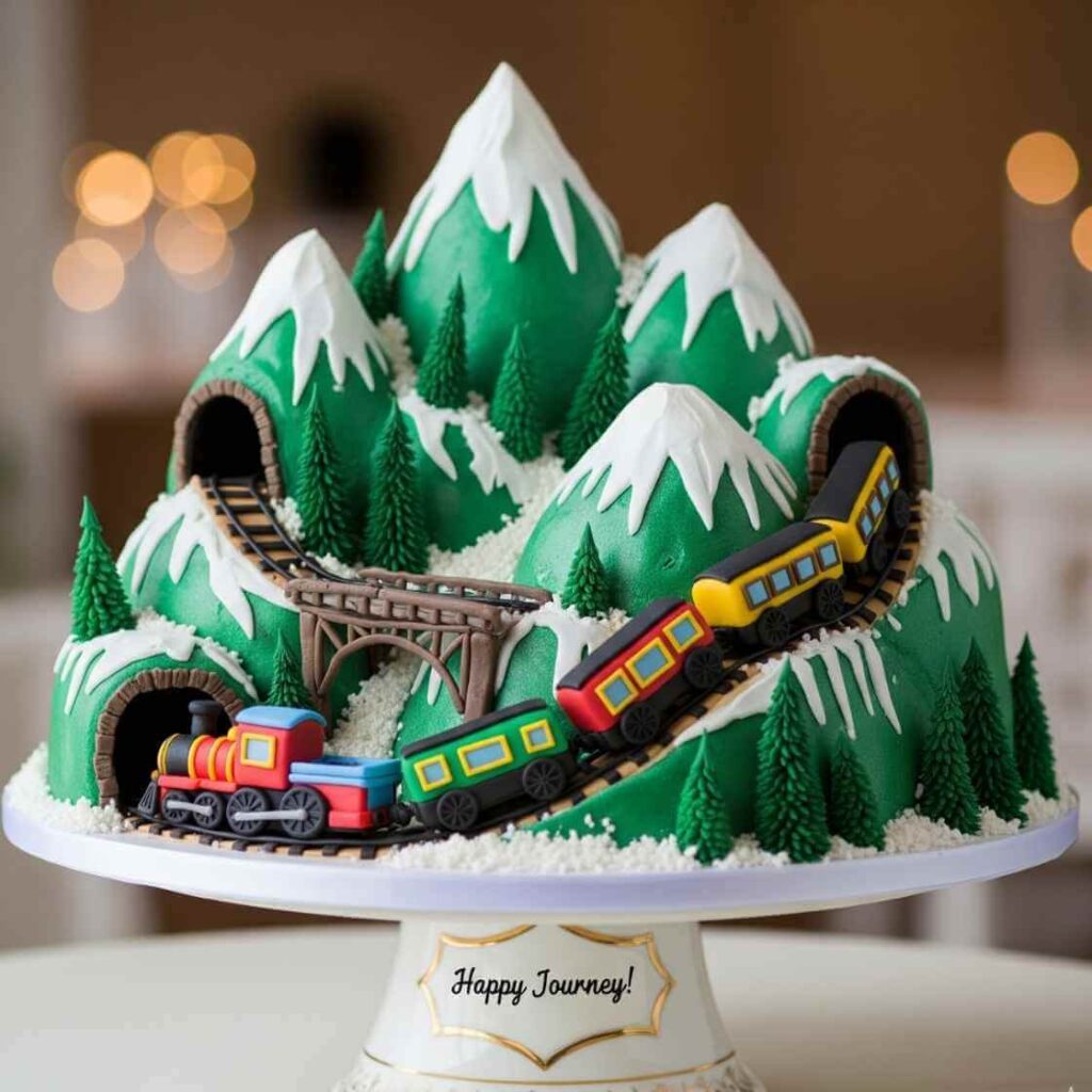Train Through the Mountains Cake