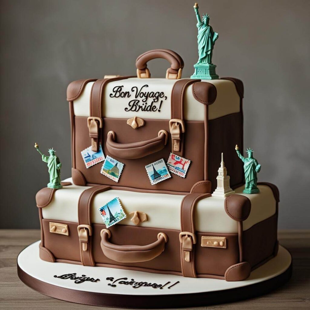 Travel-Themed Bachelorette Cake