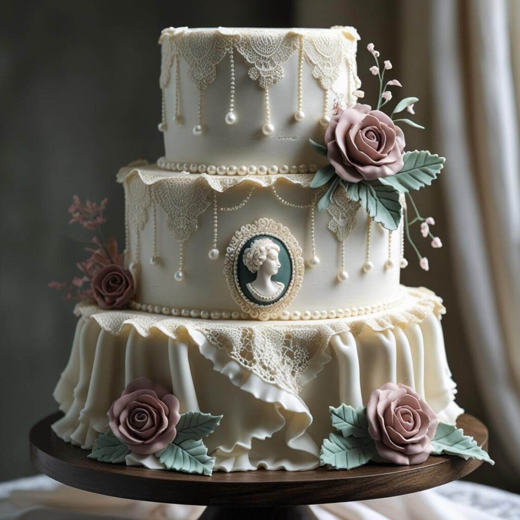 10 Stunning Birthday Cake Designs for Women – Elegant, Glam & Unique! 4 Vintage-Inspired Cake