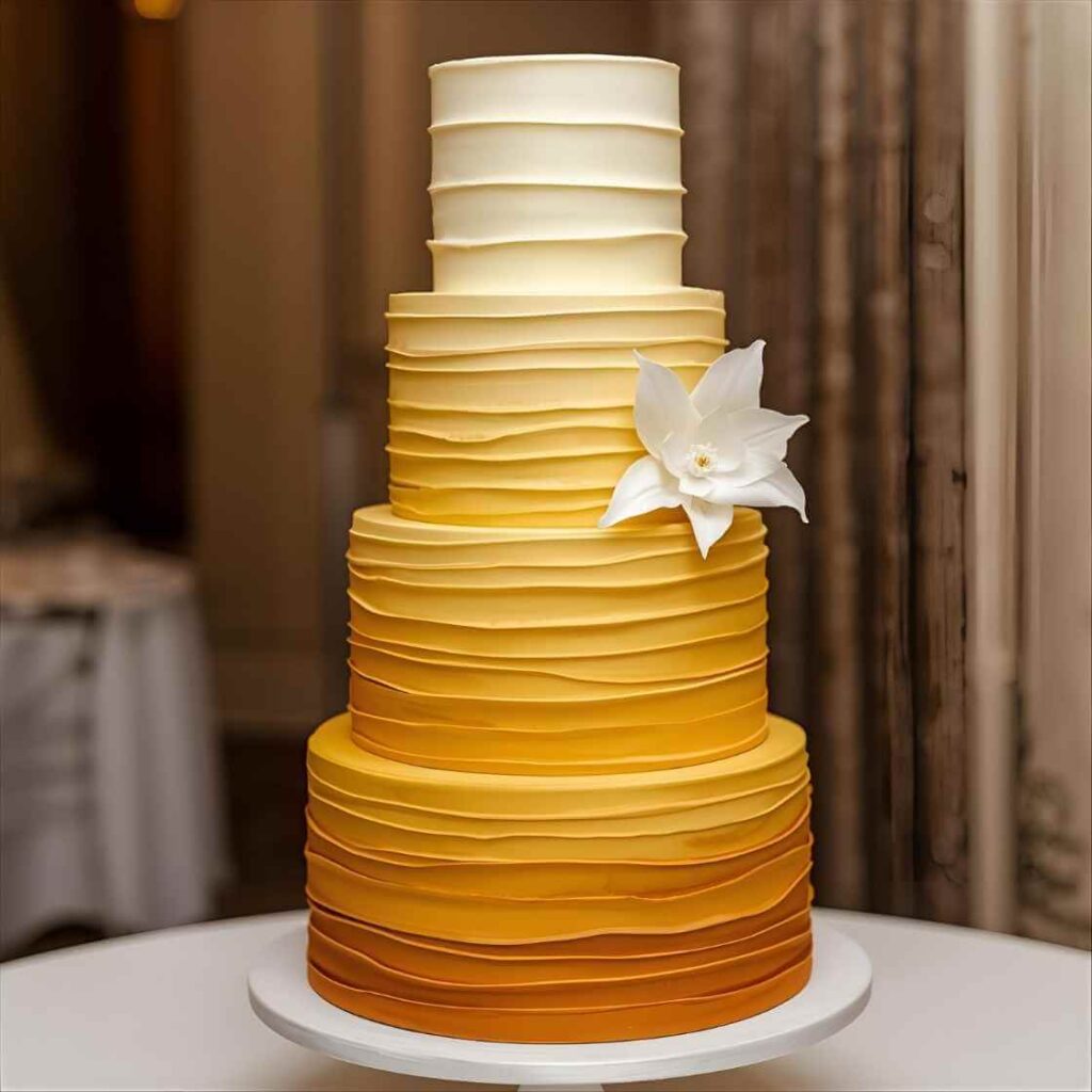 Elegant Golden Ombre Cake