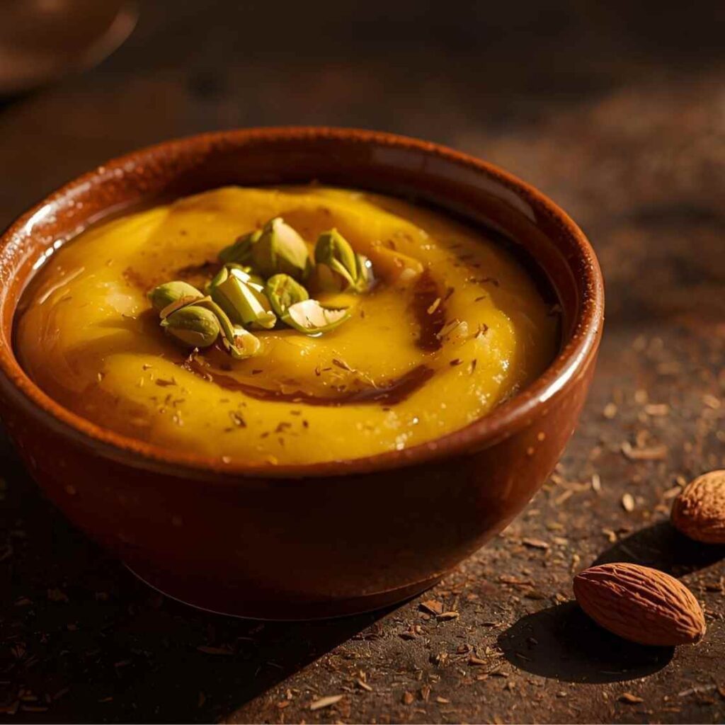 Finish & Serve Badam Halwa Step