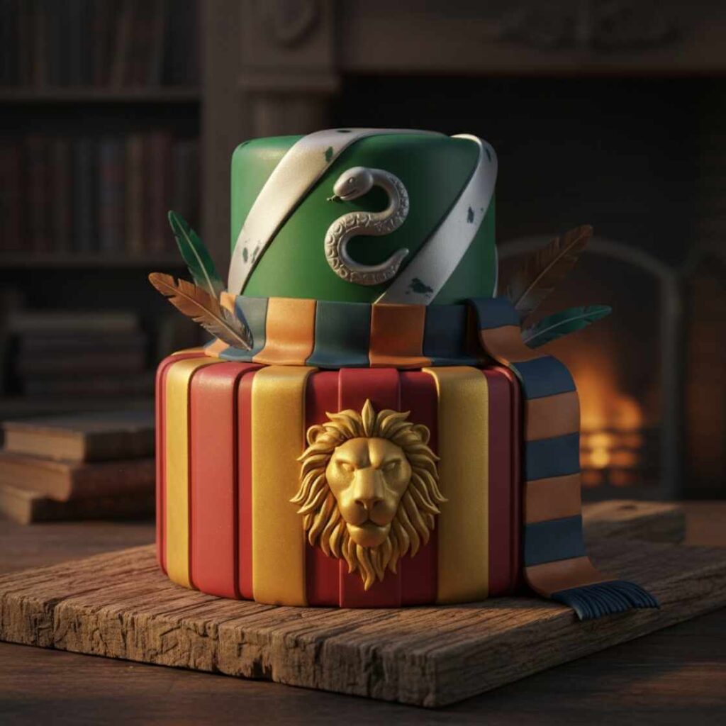 Hogwarts House Colors Cake