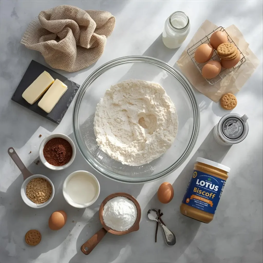 Required Ingredients to Make Lotus Biscoff Cake Recipe