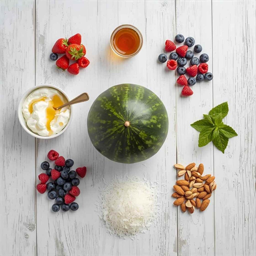 Required Ingredients to make Watermelon Cake