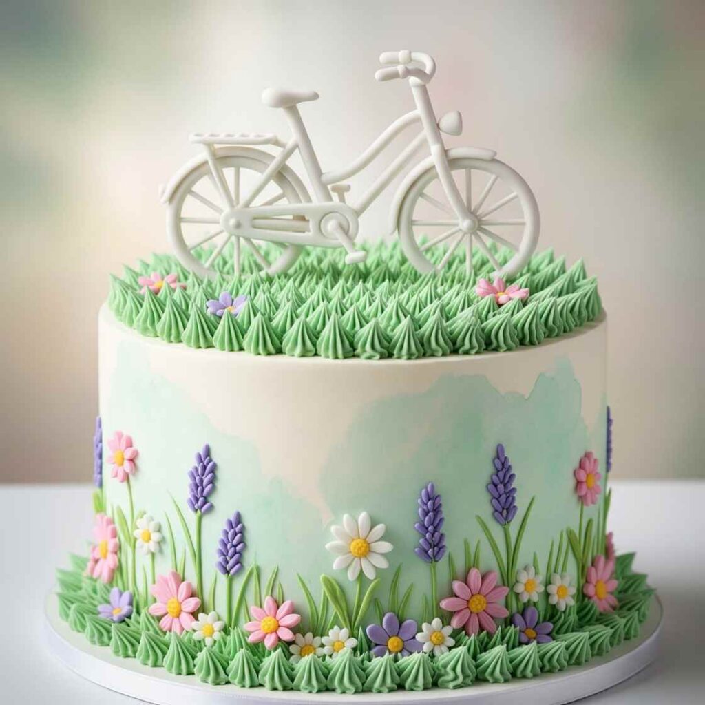 The Springtime Bike Cake