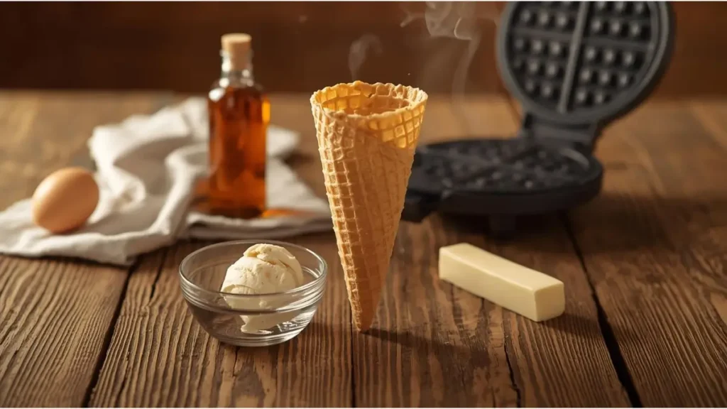 Homemade Waffle Cone Recipe like Ice Cream Parlor