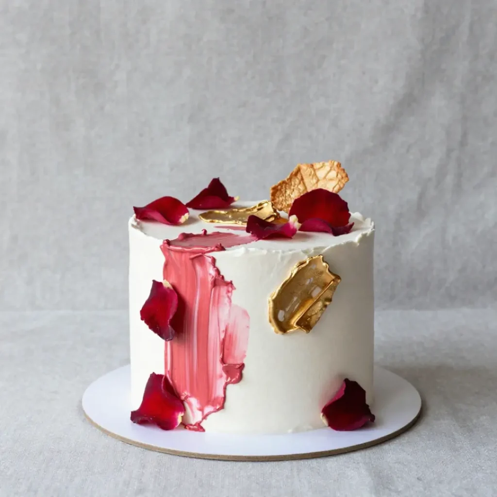 Deconstructed Rose Cake