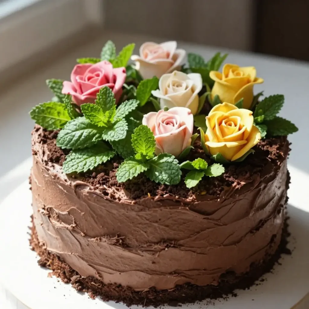 Rose Garden Rustic Cake