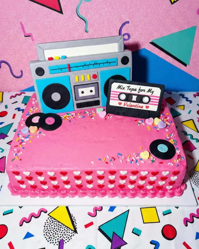 Valentine Day Retro & Nostalgic Revival Cake