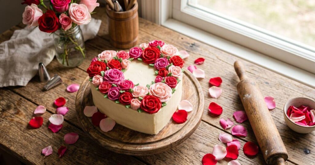 10 Rose Heart Shape Cake Design Ideas (That Anyone Can Try)