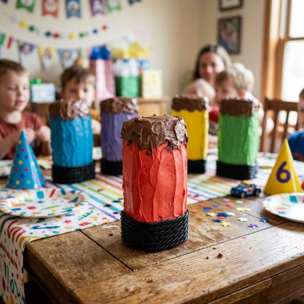 The Square “Crayon” Cake