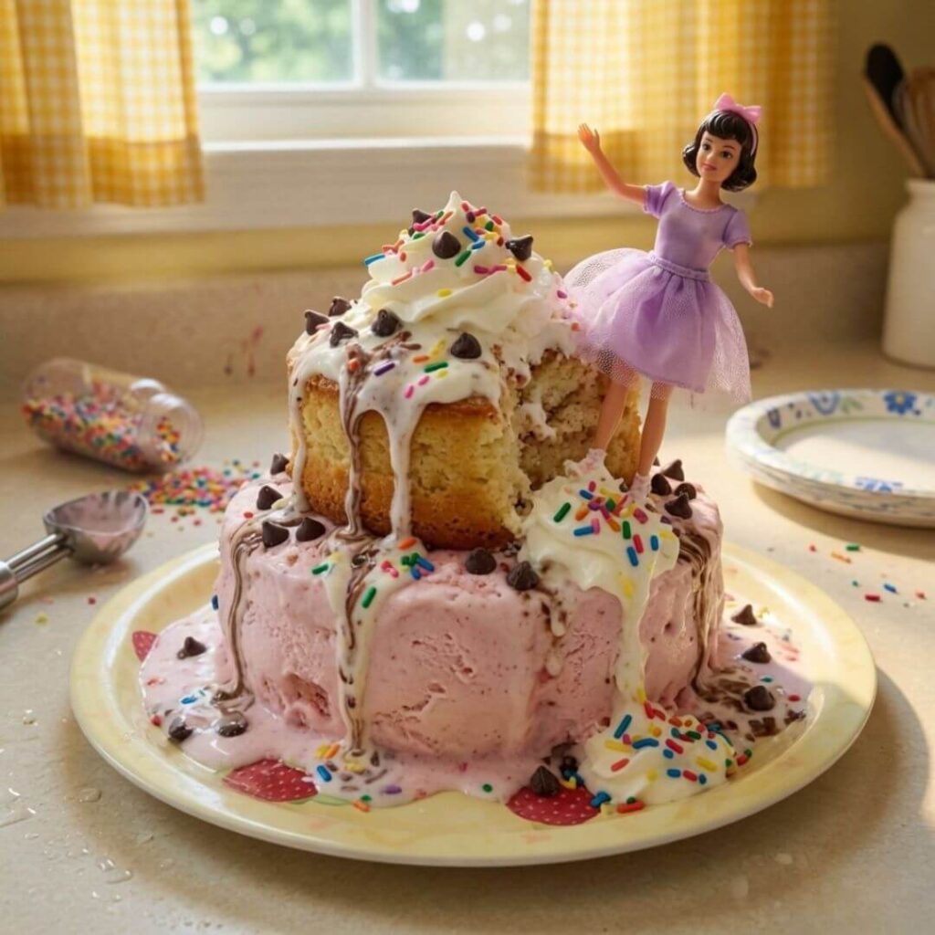 The Too Hot to Frost Ice Cream Cake